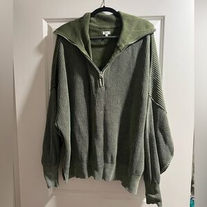 Aerie Beyond quarter zip sweater